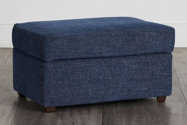 Davis Dark Blue Micro Ottoman