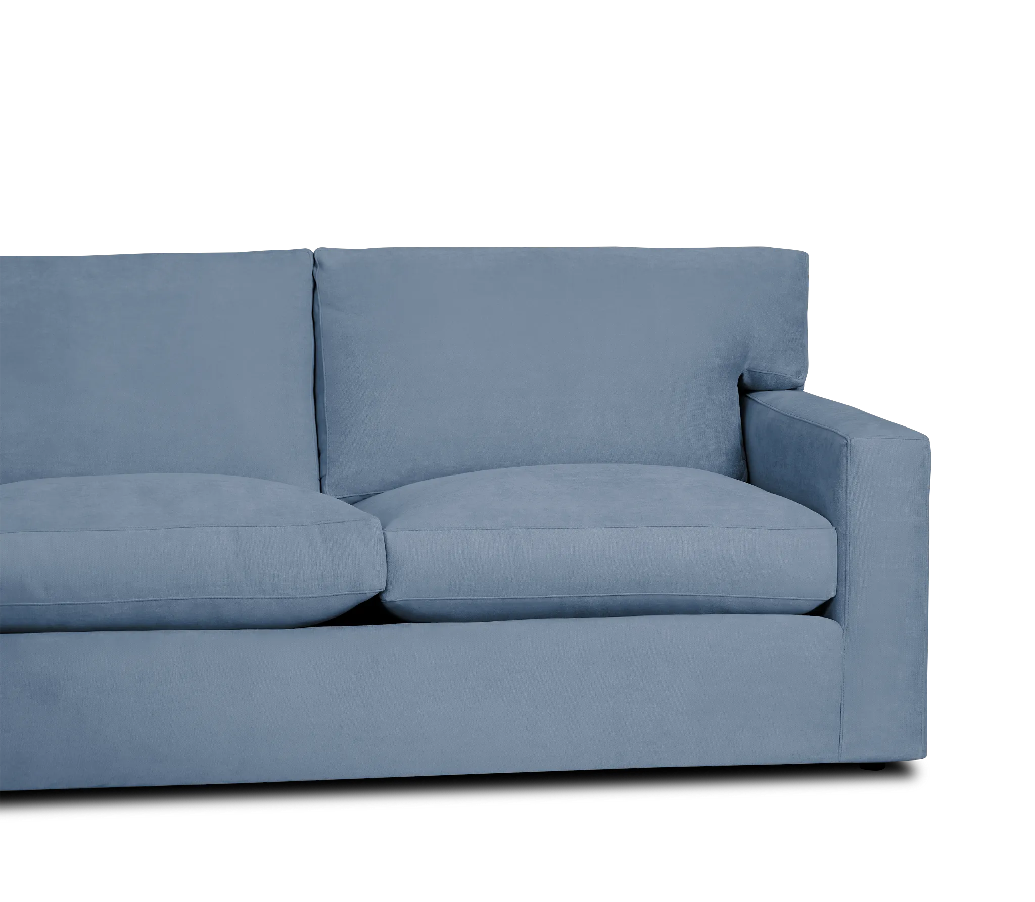 Hudson Blue Fabric Medium Two-arm Sectional
