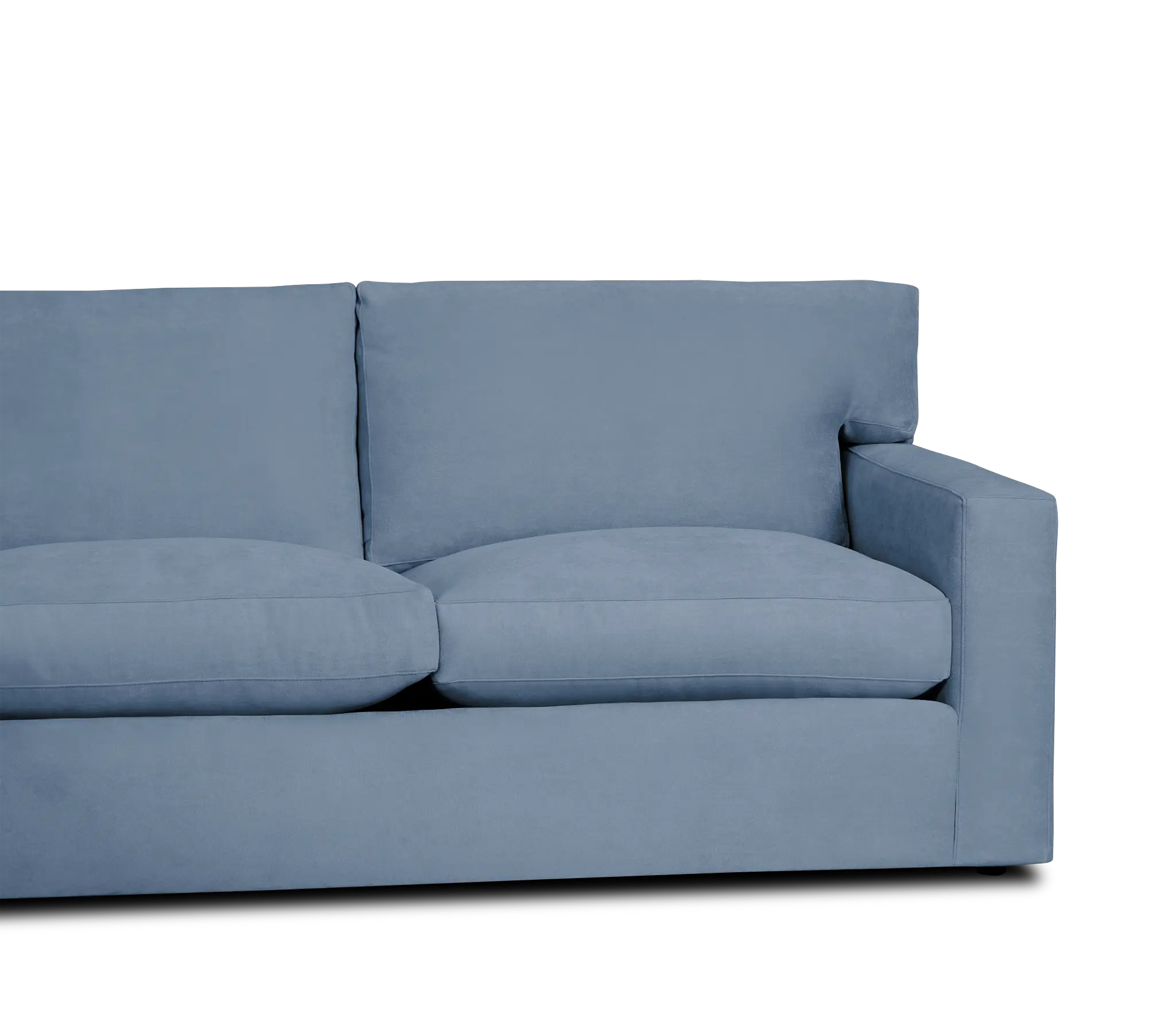 Hudson Blue Fabric Medium Two-arm Sectional Hudson Blue Fabric Medium Two-arm Sectional