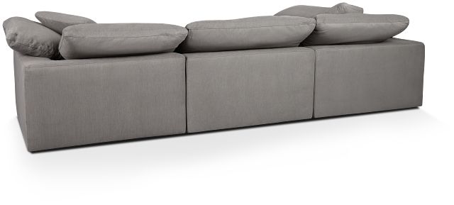 Nixon Light Gray Fabric 4-piece Modular Sectional