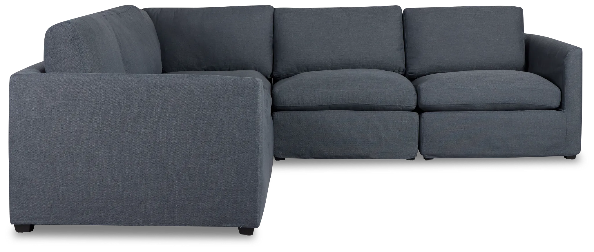Willow Navy Fabric Medium Two-arm Sectional