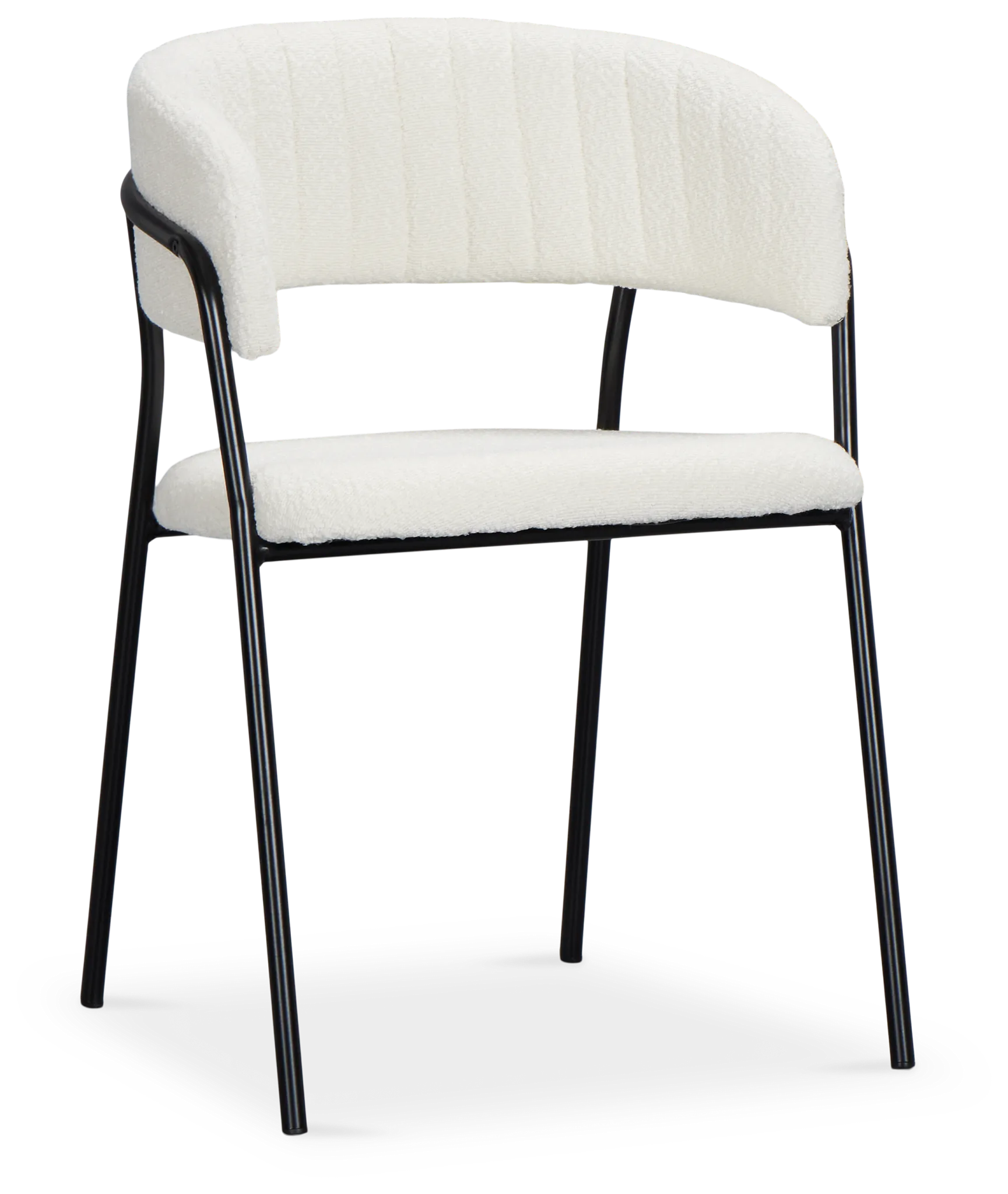 Fremont White Upholstered Arm Chair