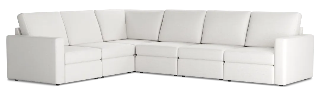 Citymod White Fabric Medium Two-arm Sectional