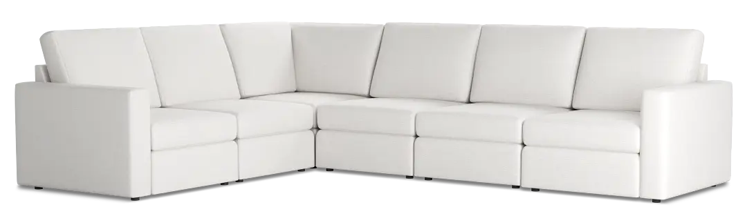 Citymod White Fabric Medium Two-arm Sectional Citymod White Fabric Medium Two-arm Sectional