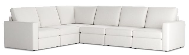 Citymod White Fabric Medium Two-arm Sectional
