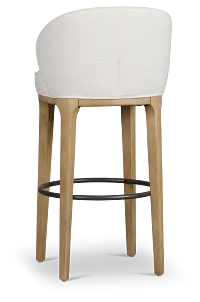 Libby Whitefabric 30" Upholstered Barstool