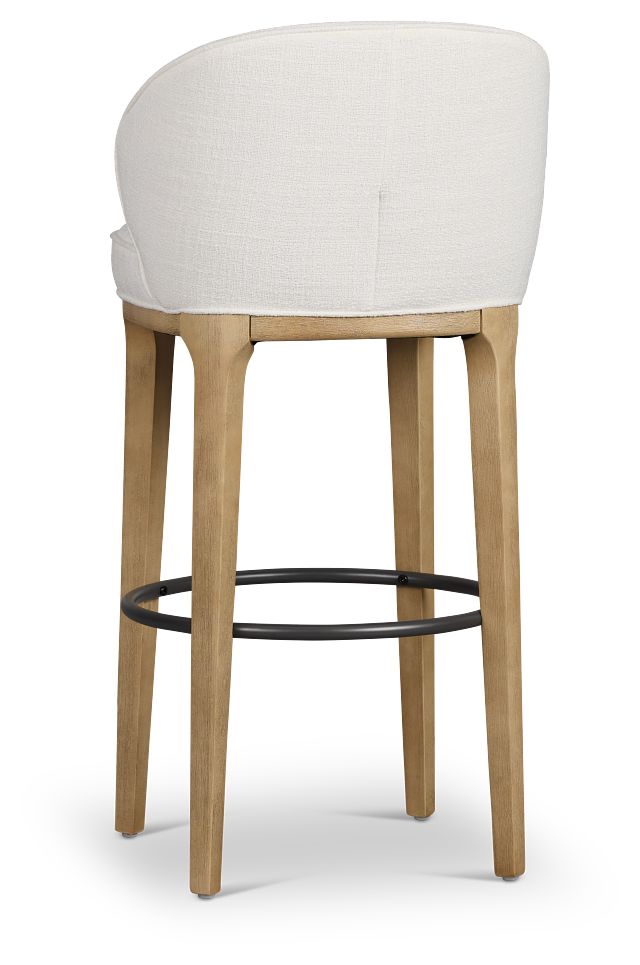 Libby Whitefabric 30" Upholstered Barstool