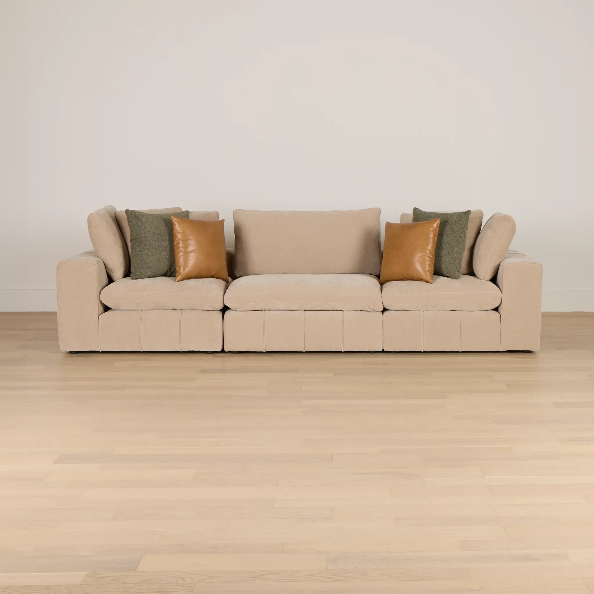 Cruz Light Beige Fabric 3-piece Modular Sofa Cruz Light Beige Fabric 3-piece Modular Sofa