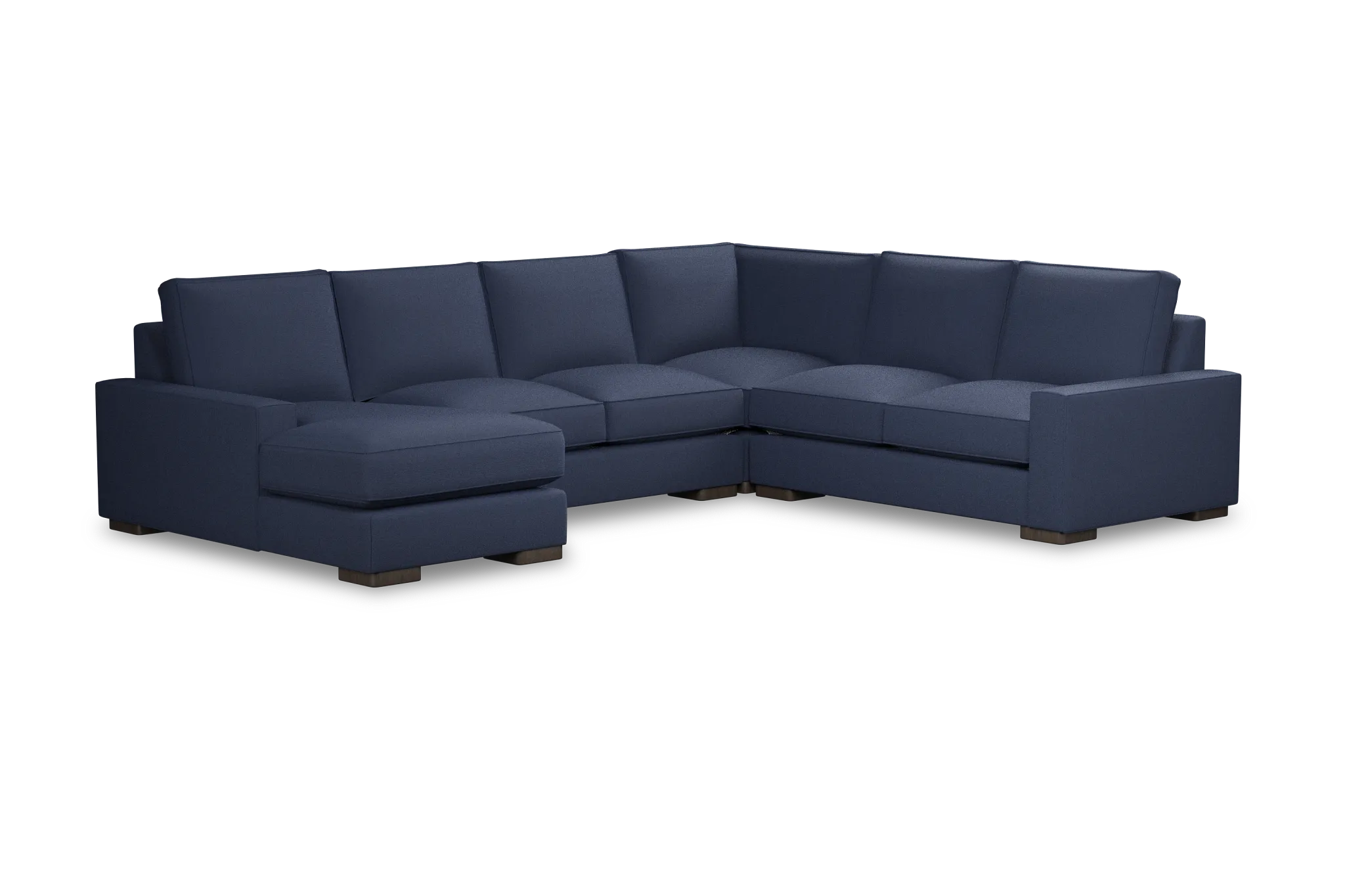Edgewater Peyton Dark Blue Medium Left Chaise Sectional