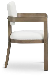 Alden Gray Round Upholstered Arm Chair