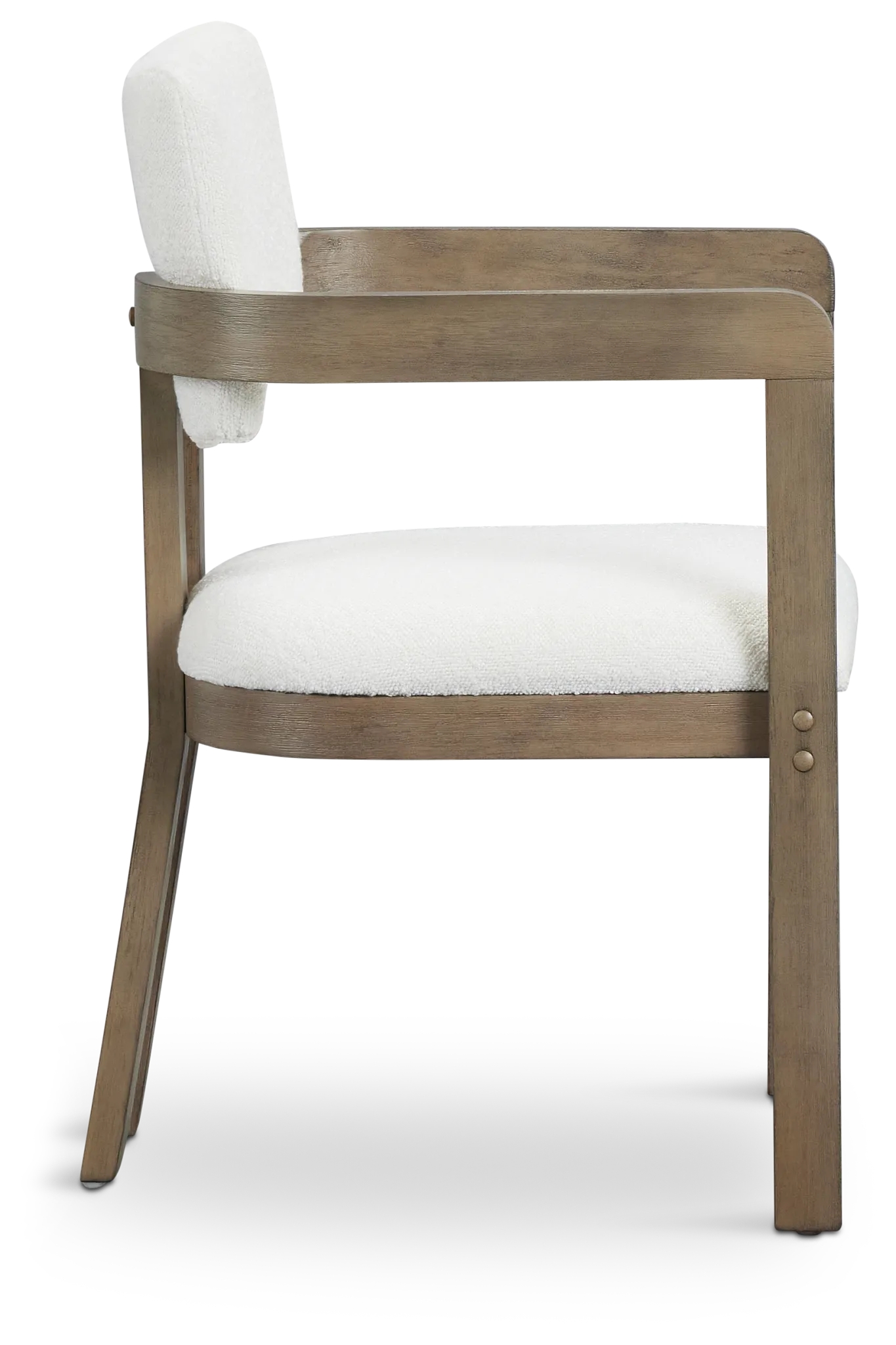 Alden Gray Round Upholstered Arm Chair