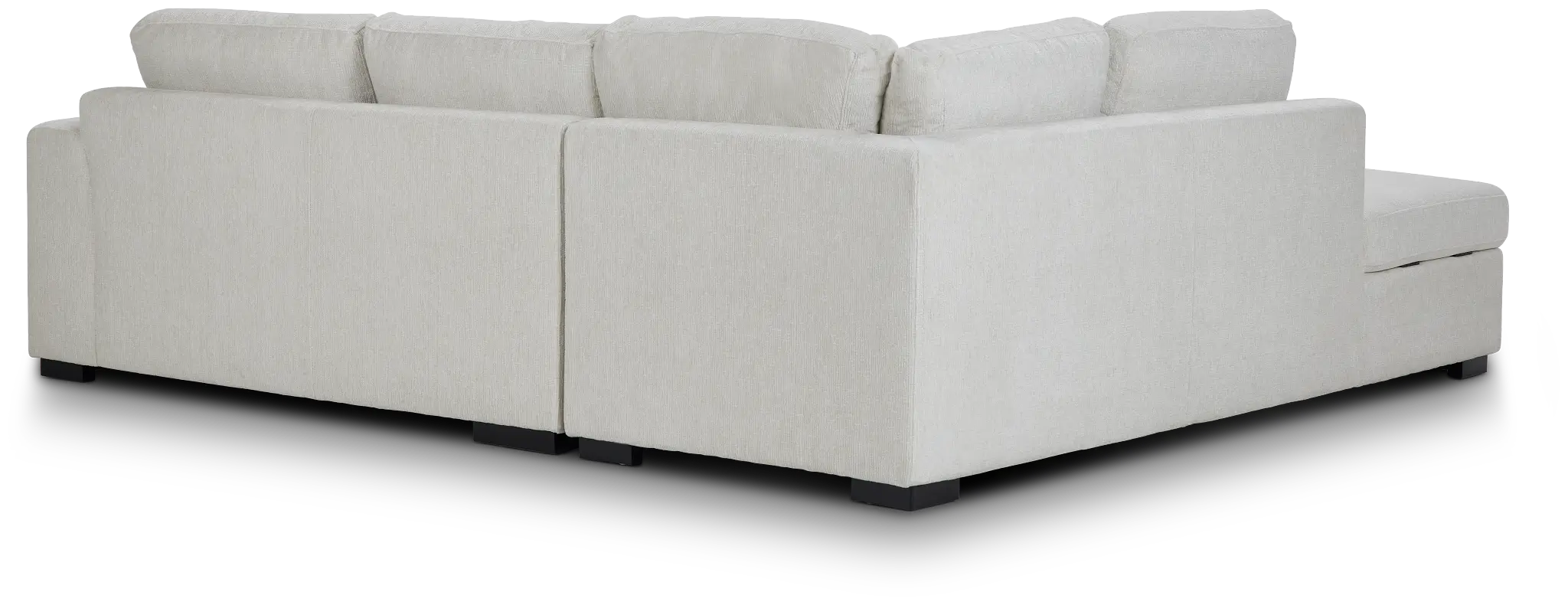 Blakely White Fabric Small Left Bumper Sectional Blakely White Fabric Small Left Bumper Sectional