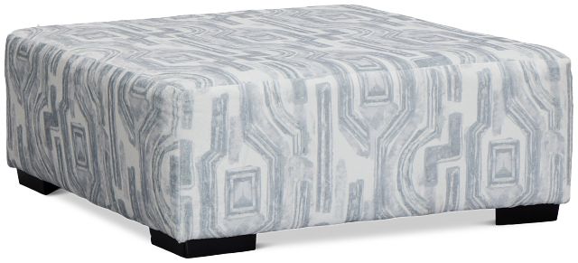 Kylie Light Gray Fabric Cocktail Ottoman