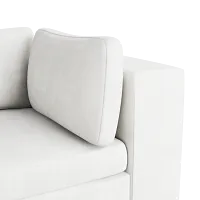 Destin Sutton White Fabric 5pc Bumper Sectional