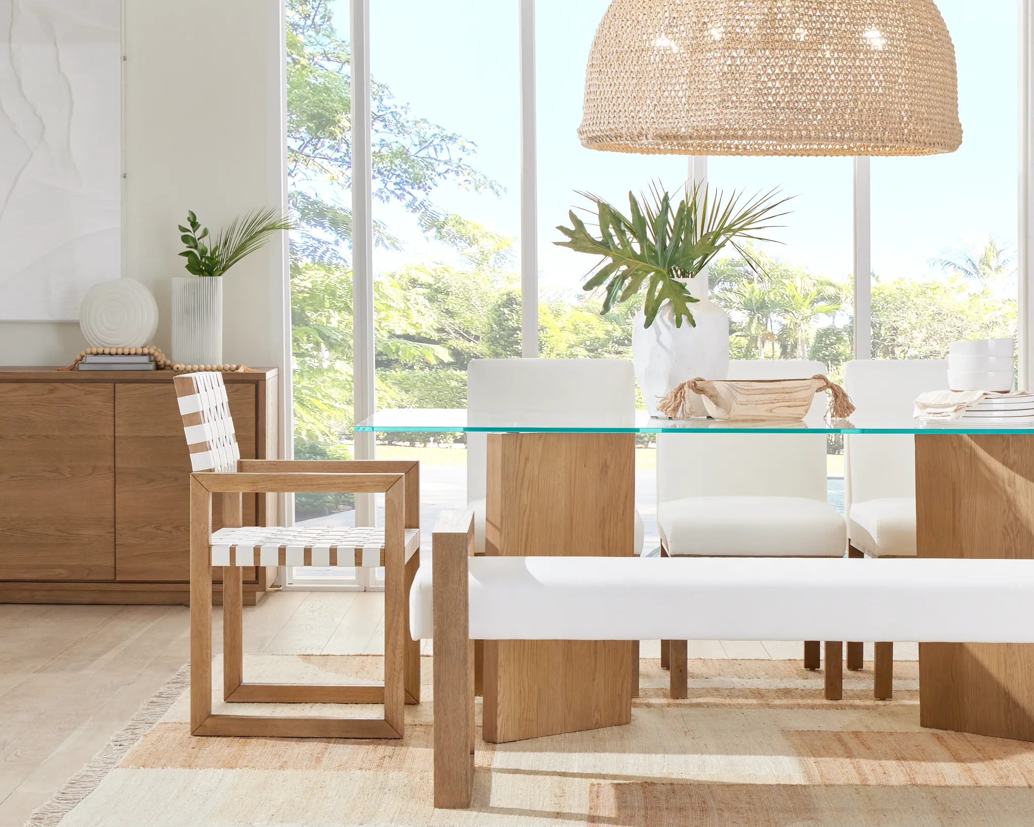 Haven Glass 80" Rectangular Table