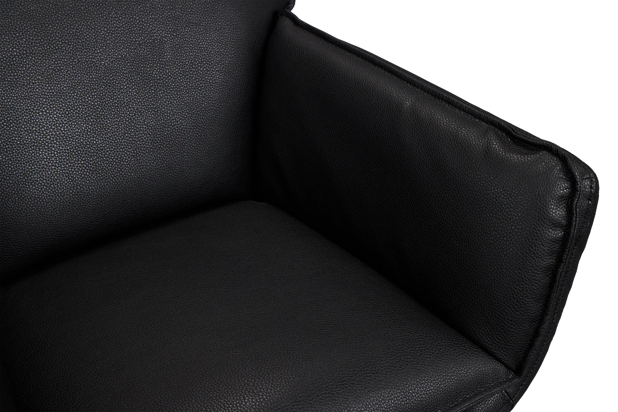 Farley Black Micro Swivel Accent Chair