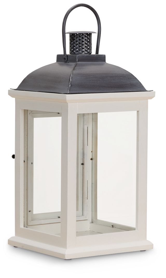 Greensville White Medium Lantern
