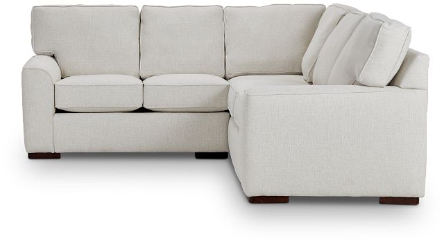 Austin White Fabric Small Two-arm Sectional (3)