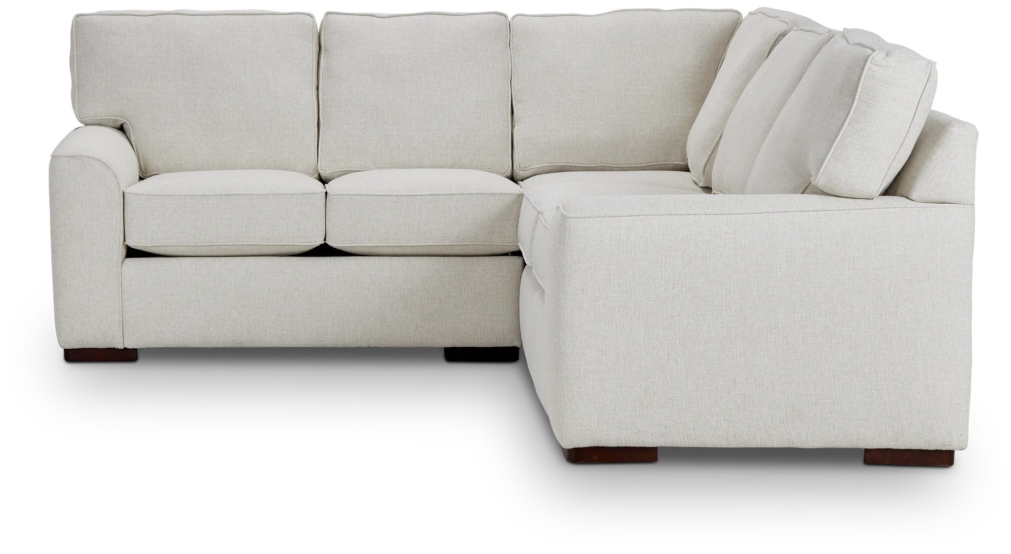 Austin White Fabric Small Two-arm Sectional
