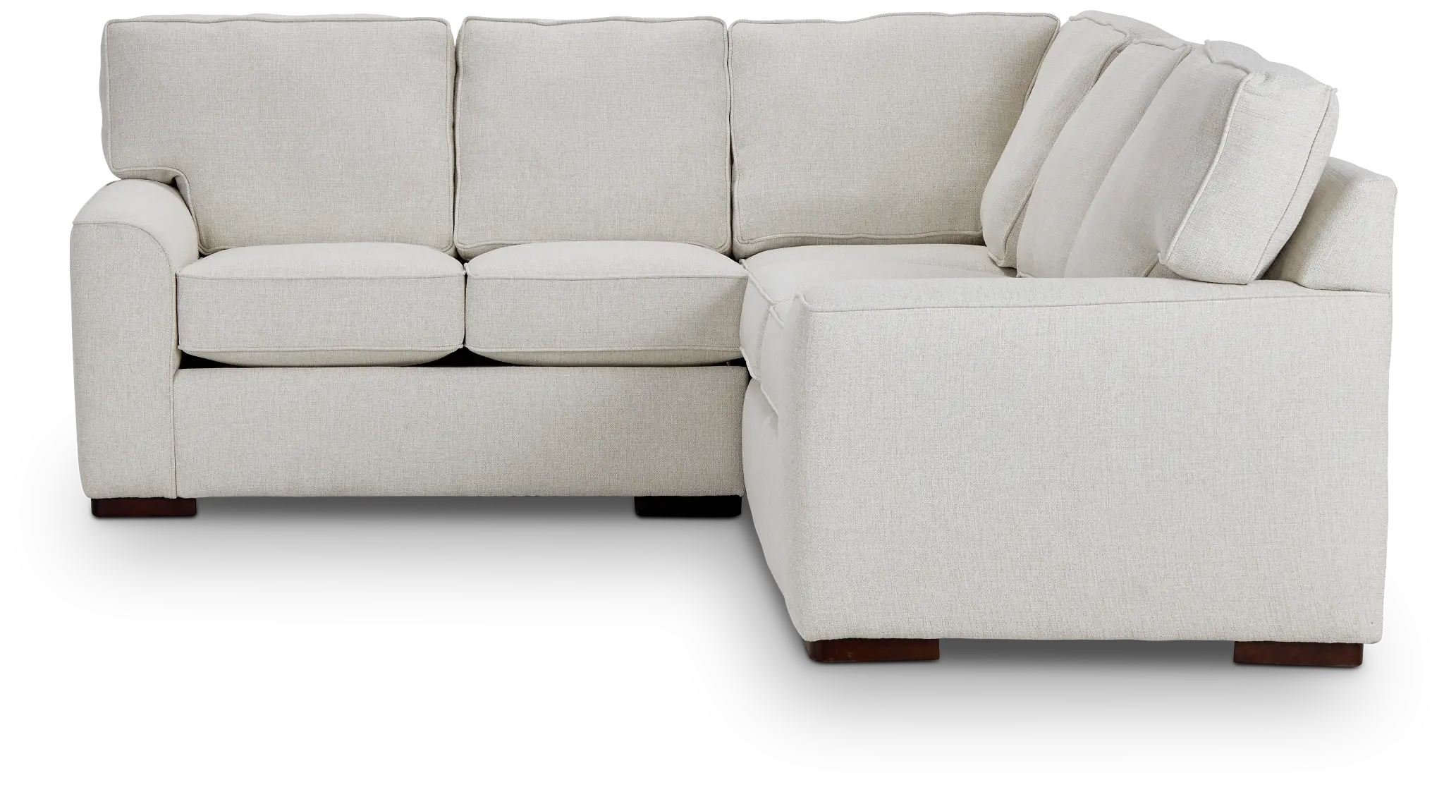 Austin White Fabric Small Two-arm Sectional Austin White Fabric Small Two-arm Sectional