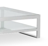 Miami White Glass Square Coffee Table