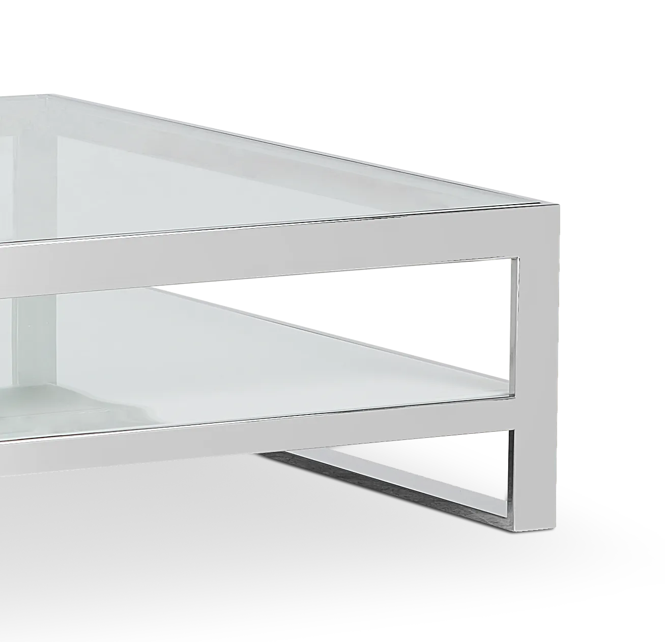 Miami White Glass Square Coffee Table