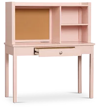 Charleston Pink 1-drawer Desk & Hutch