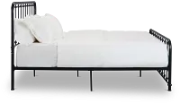 Rory Black Metal Panel Bed