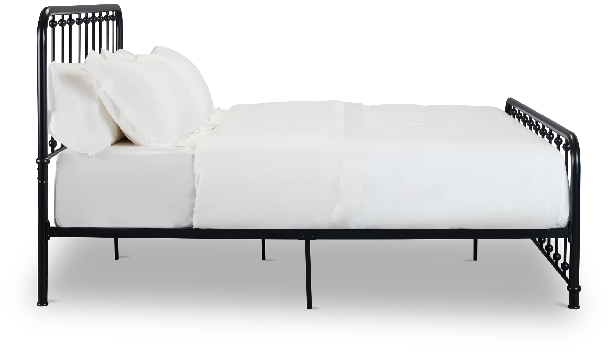 Rory Black Metal Panel Bed