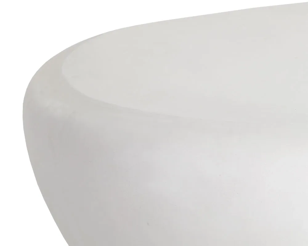 Belina White Oval Coffee Table