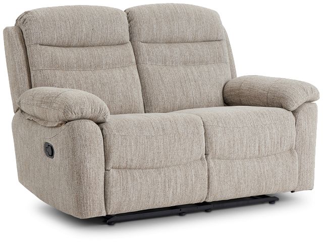 beige love seat recliner