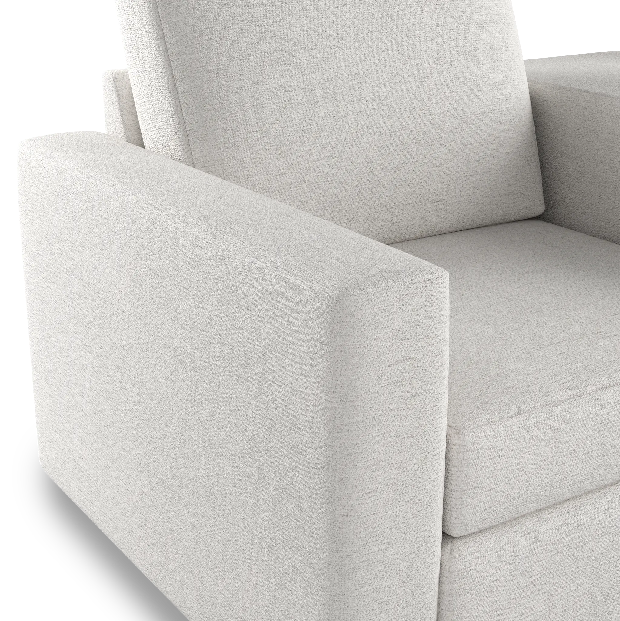 Citymod White Fabric 3-piece Modular Sofa With Storage Console Citymod White Fabric 3-piece Modular Sofa With Storage Console