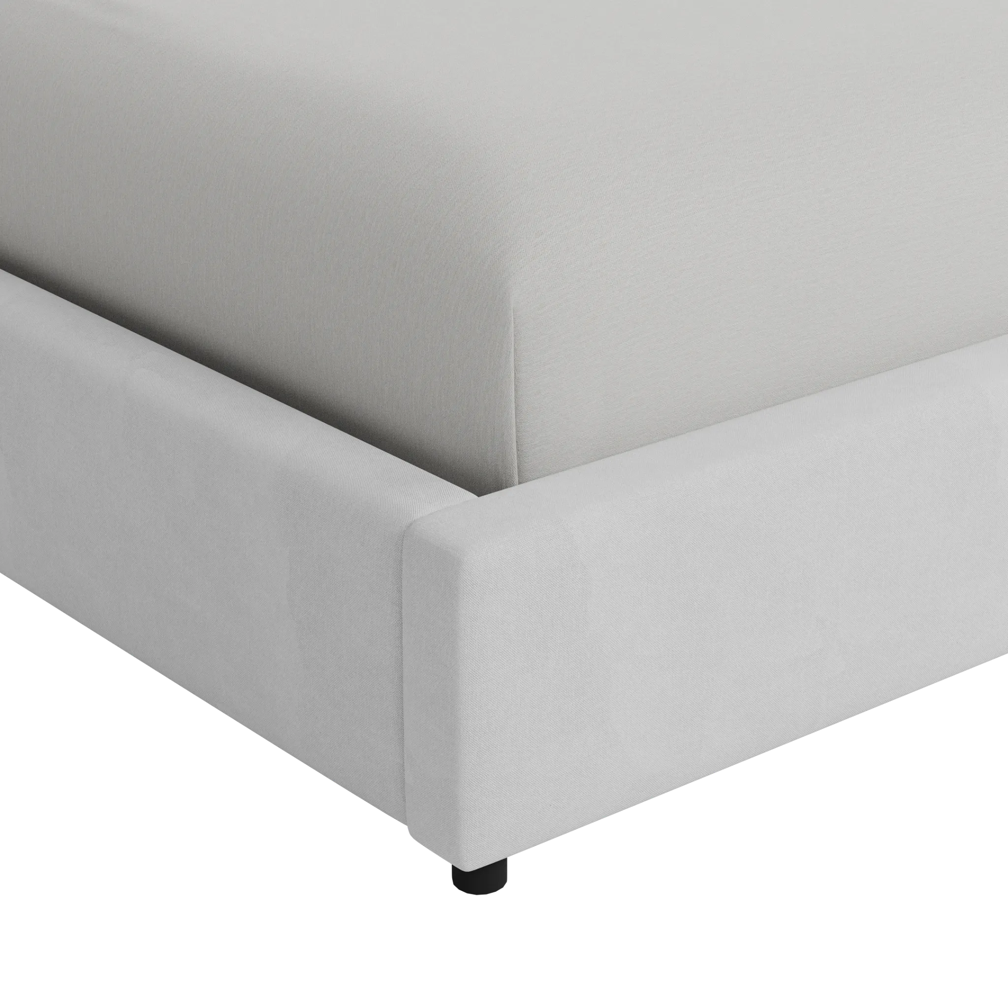 Grayton Peyton White 44" Upholstered Platform Bed