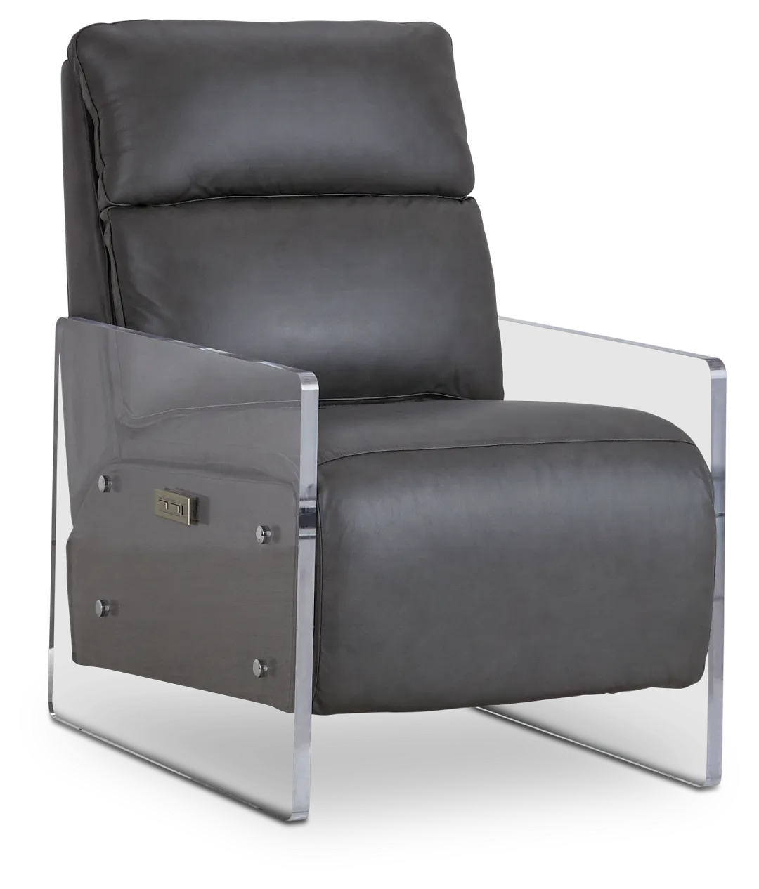Jackie Gray Leather Power Recliner