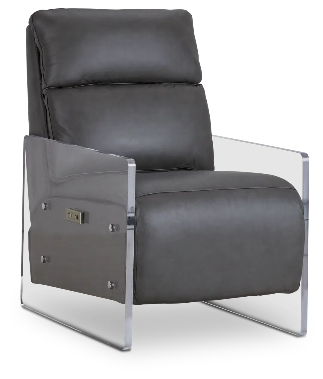Jackie Gray Leather Power Recliner Jackie Gray Leather Power Recliner
