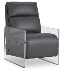 Jackie Gray Leather Power Recliner