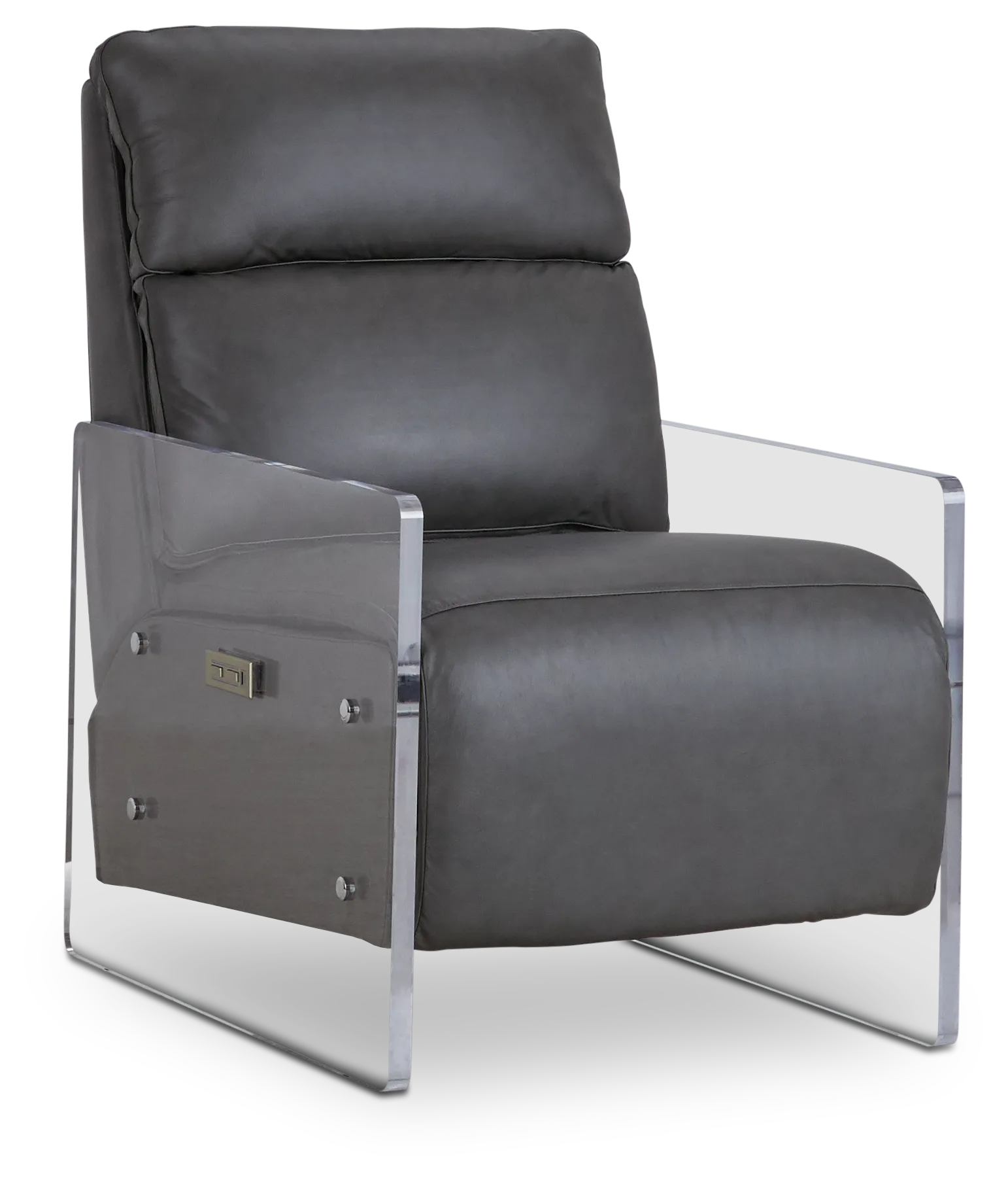 Jackie Gray Leather Power Recliner