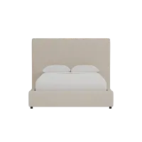 Grayton Peyton Beige 54" Upholstered Platform Bed