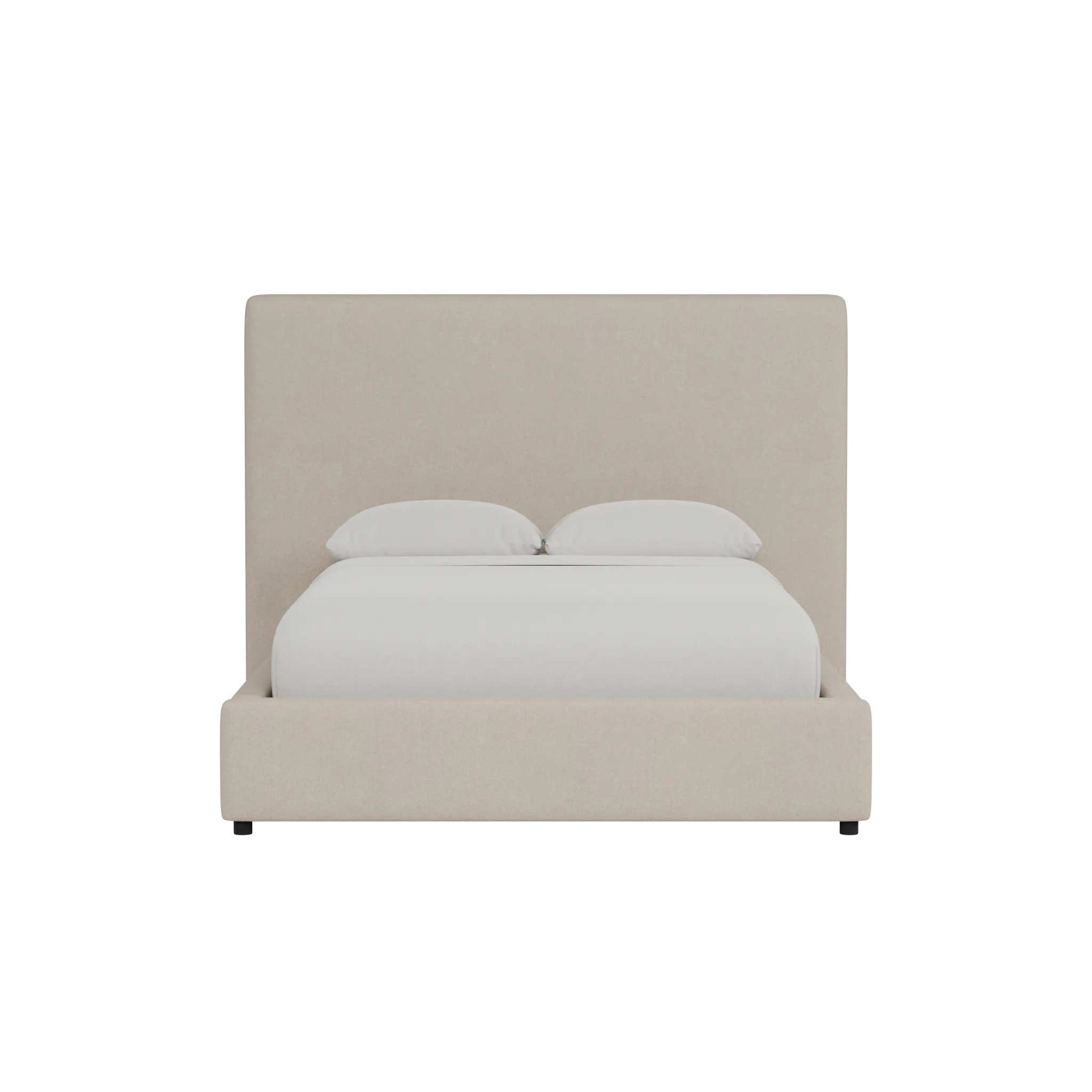 Grayton Peyton Beige 54" Upholstered Platform Bed