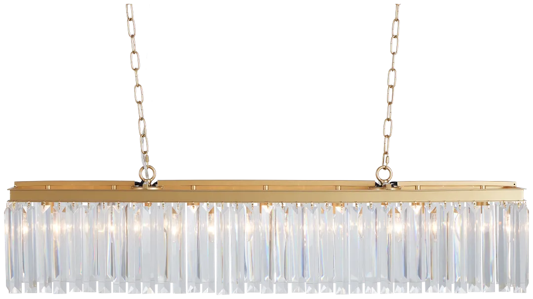 Audrey Gold Rect Chandelier