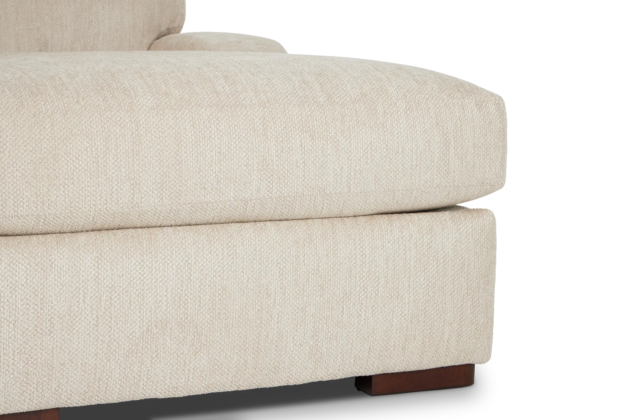 Alpha Beige Fabric Small Right Chaise Sectional Alpha Beige Fabric Small Right Chaise Sectional