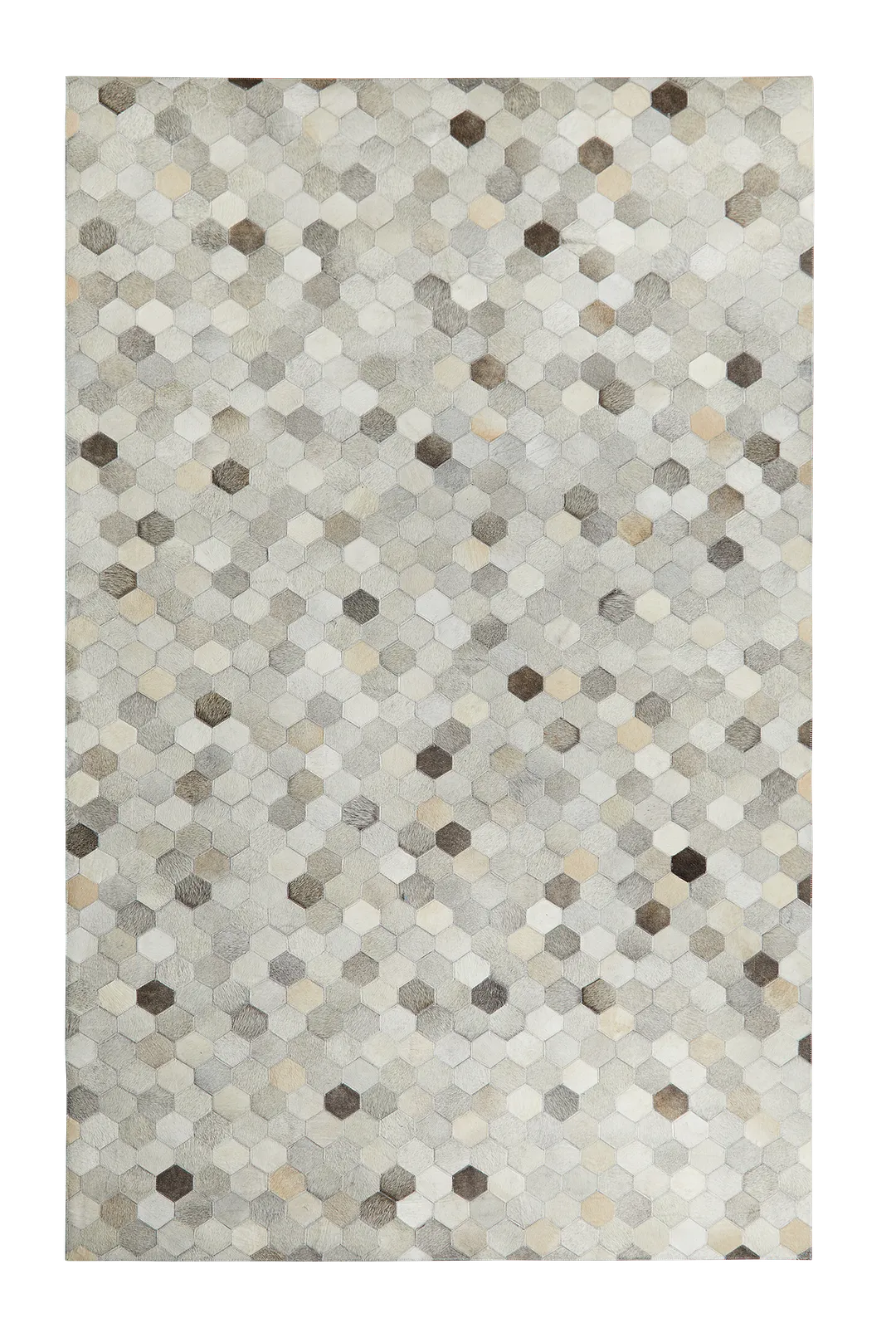 Corbit Light Gray Leather 5x8 Area Rug