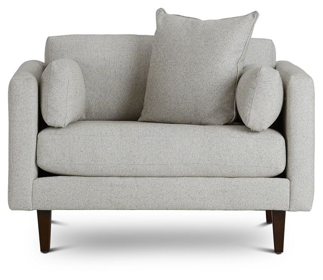 Casen Light Gray Fabric Chair (2)