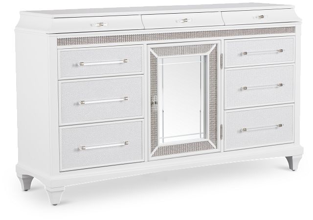 Milan White Door Dresser