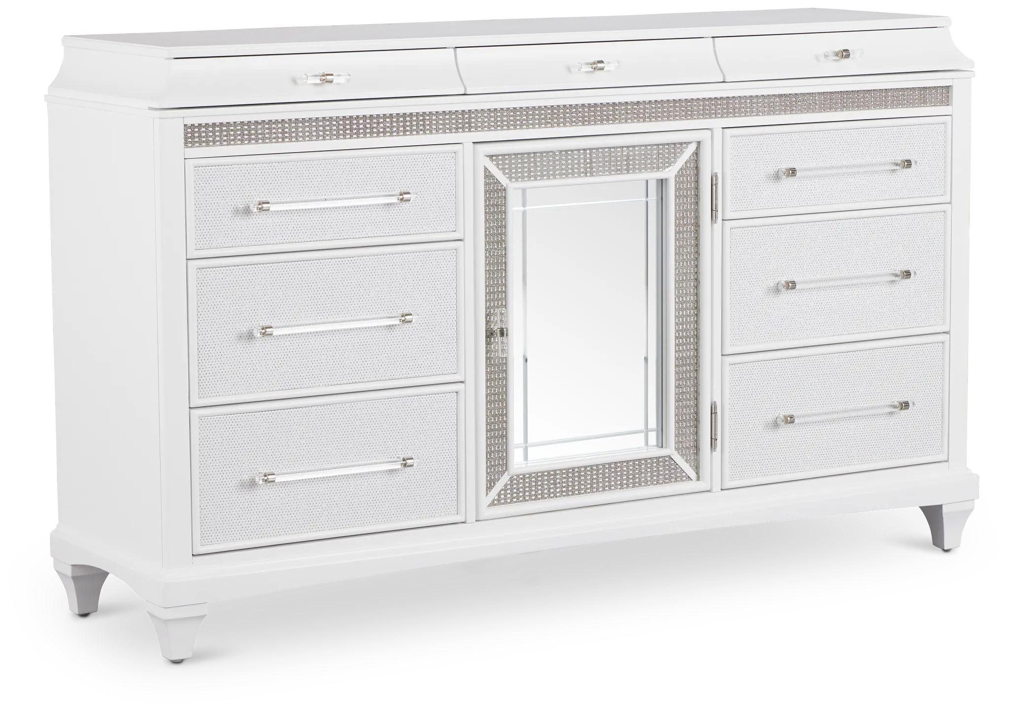 Milan White Door Dresser