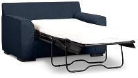 Sinclair Dark Blue Fabric Cooling Memory Foam Sleeper