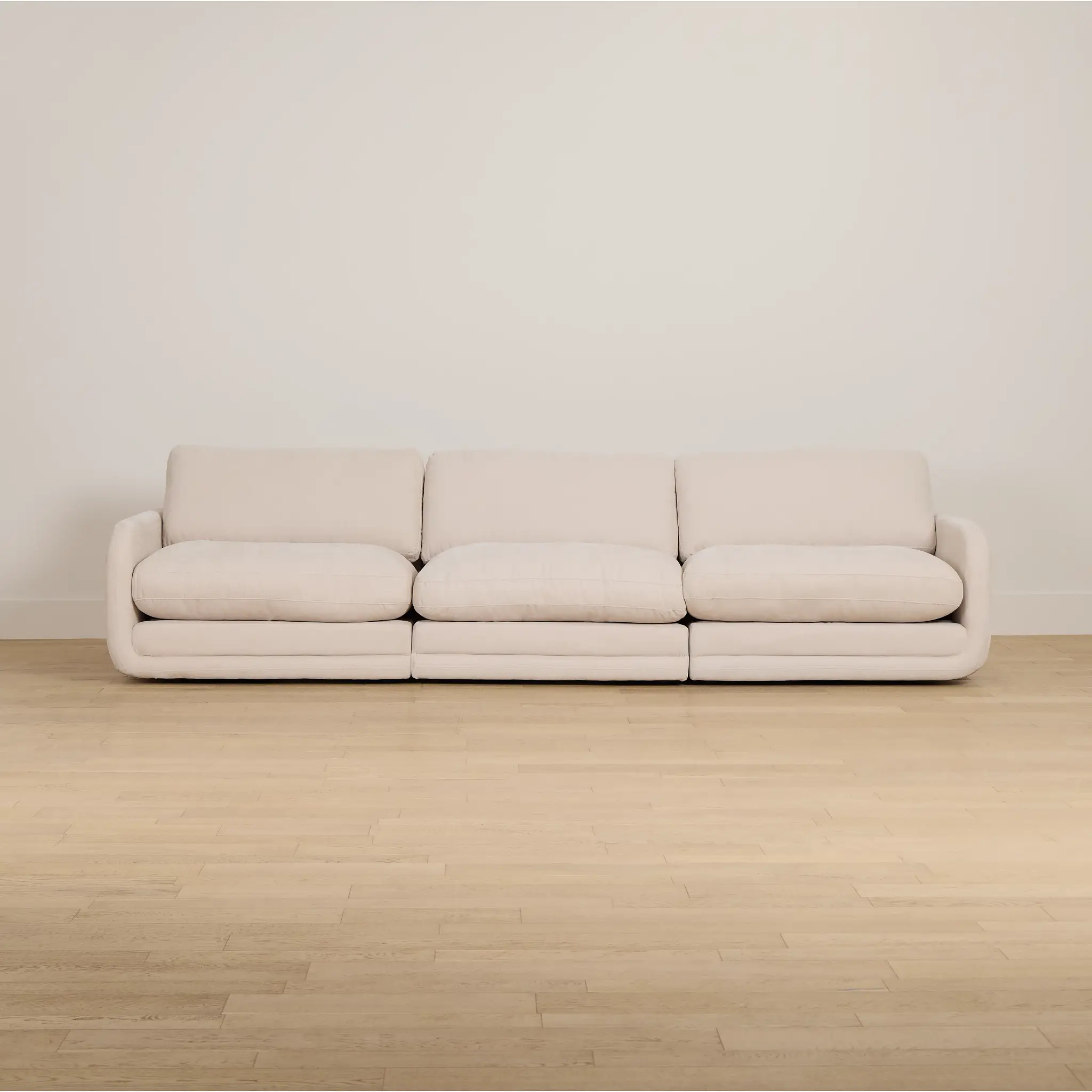 Jules Ivory Velvet 3 Piece Modular Sofa Jules Ivory Velvet 3 Piece Modular Sofa