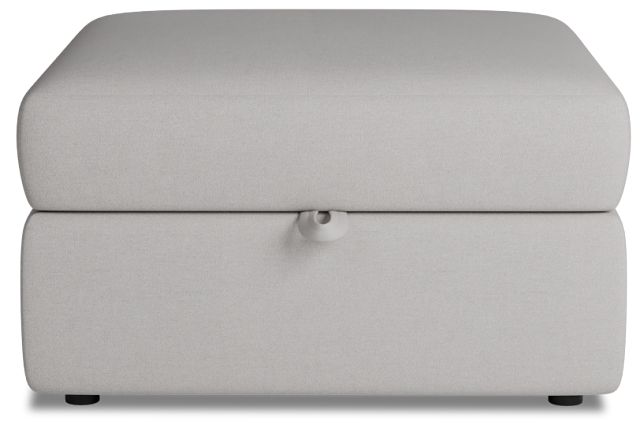 Citymod Light Gray Fabric Storage Ottoman