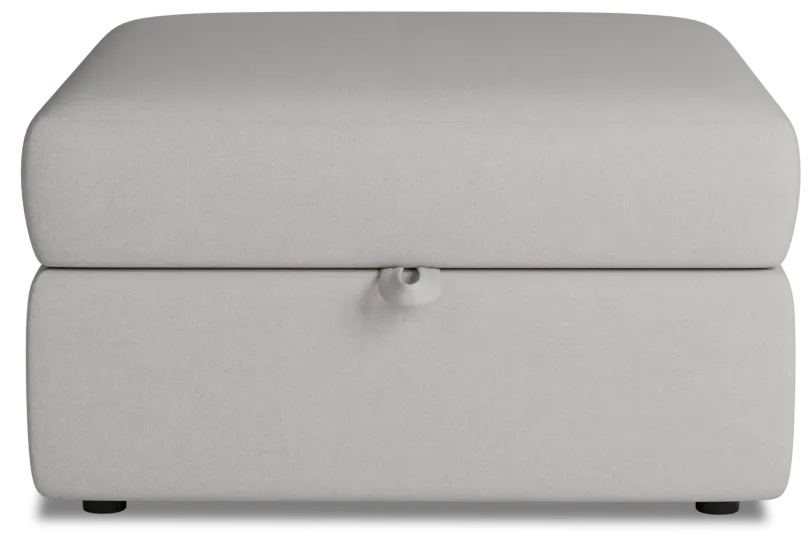 Citymod Light Gray Fabric Storage Ottoman