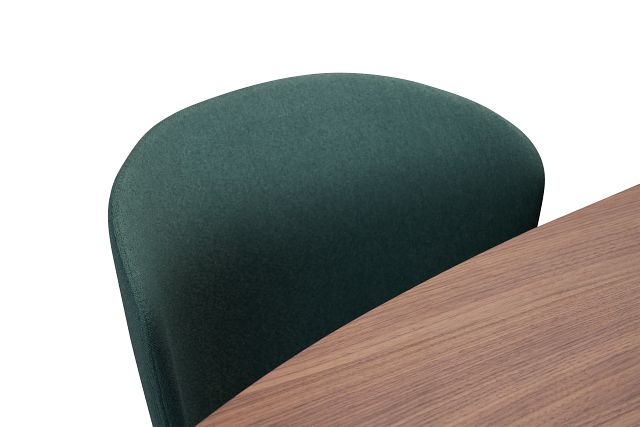 Nomad Mid Tone 94" Oval Table & 4 Dark Green Chairs W/ Mid-tone Legs